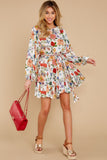 Pocket Of Posies White Floral Print Dress