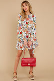 Pocket Of Posies White Floral Print Dress
