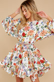 Pocket Of Posies White Floral Print Dress