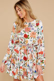 Pocket Of Posies White Floral Print Dress