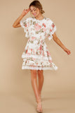 Noticing This Ivory Floral Print Dress