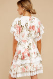 Noticing This Ivory Floral Print Dress