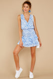 Closer To The Heart Blue Floral Print Dress