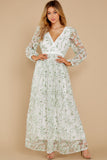 Heavenly Sights Ivory Floral Print Maxi Dress
