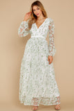 Heavenly Sights Ivory Floral Print Maxi Dress