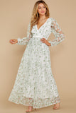 Heavenly Sights Ivory Floral Print Maxi Dress