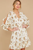 Catching Hope Ivory Floral Print Dress