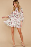 If You Want It White Floral Print Dress