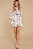 If You Want It White Floral Print Dress