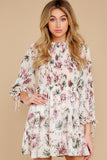 If You Want It White Floral Print Dress