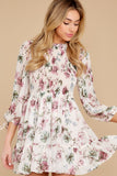 If You Want It White Floral Print Dress