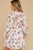 If You Want It White Floral Print Dress