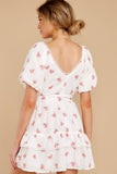 I'll Bloom Again Ivory Floral Print Dress