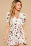 My Favorite Promise Ivory Floral Print Dress