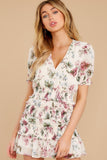 My Favorite Promise Ivory Floral Print Dress