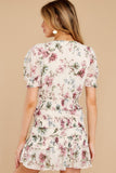 My Favorite Promise Ivory Floral Print Dress