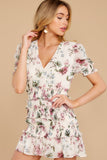 My Favorite Promise Ivory Floral Print Dress