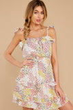 Picking Wildflowers White Floral Print Dress