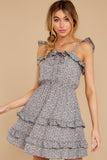 Picking Wildflowers Sage Floral Print Dress