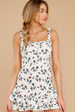 Imaginative Beginnings Ivory Floral Print Dress