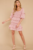My Darling Pink Multi Floral Print Dress