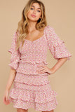 My Darling Pink Multi Floral Print Dress