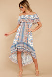 Take Your Time Ivory Floral Print Midi Dress