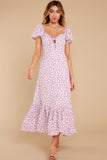 Awaken My Love Purple Floral Print Maxi Dress