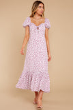 Awaken My Love Purple Floral Print Maxi Dress