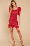 Moonlit Magic Fuchsia Pink Print Dress