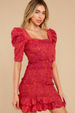 Moonlit Magic Fuchsia Pink Print Dress