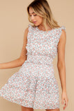 Be A Wildflower White Floral Print Dress