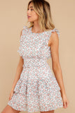 Be A Wildflower White Floral Print Dress