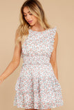 Be A Wildflower White Floral Print Dress
