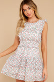 Be A Wildflower White Floral Print Dress