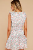 Be A Wildflower White Floral Print Dress