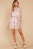 Melannie White Print Mini Dress