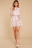 Melannie White Print Mini Dress