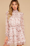 Melannie White Print Mini Dress