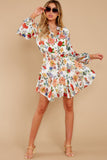 Watch Me Bloom White Floral Print Dress