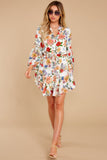 Watch Me Bloom White Floral Print Dress