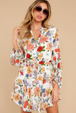 Watch Me Bloom White Floral Print Dress
