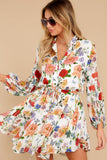 Watch Me Bloom White Floral Print Dress