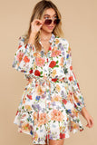 Watch Me Bloom White Floral Print Dress