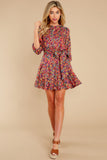 Chasing This Black Multi Floral Print Dress