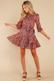 Chasing This Black Multi Floral Print Dress