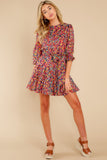 Chasing This Black Multi Floral Print Dress