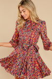 Chasing This Black Multi Floral Print Dress