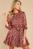 Chasing This Black Multi Floral Print Dress