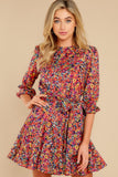 Chasing This Black Multi Floral Print Dress